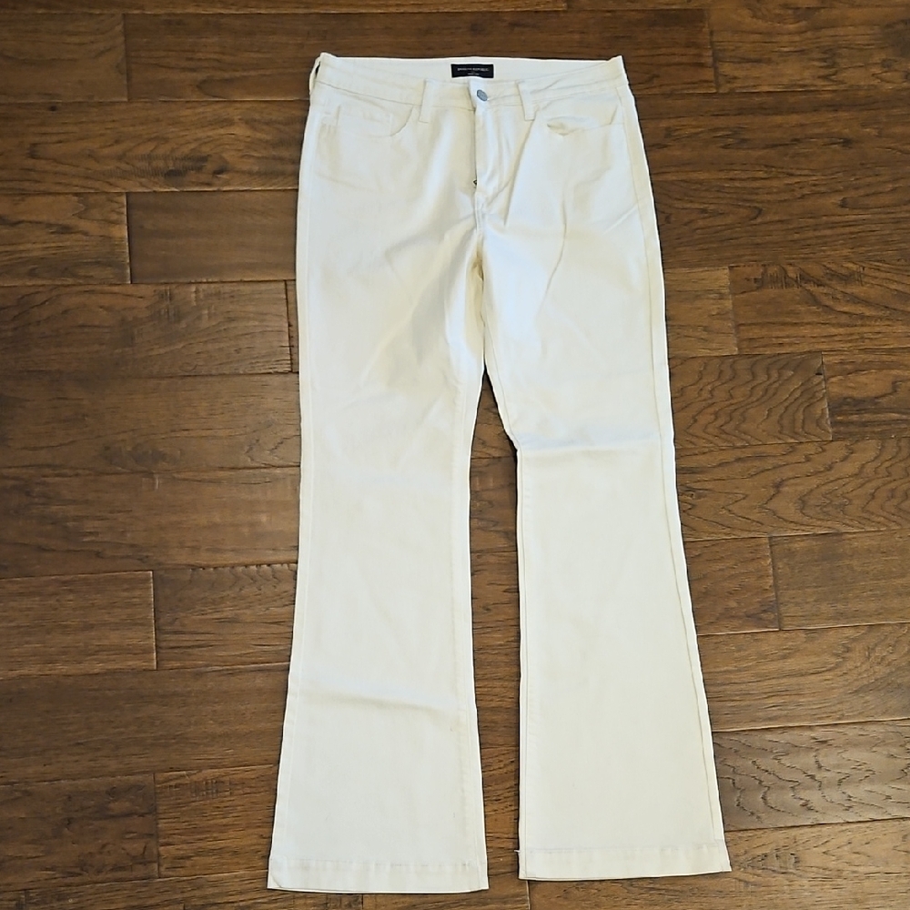 Banana Republic Flare Leg White Jeans